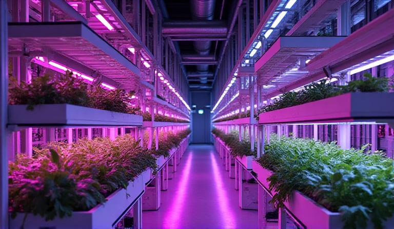 Modernes Vertical Farming Projekt in einer urbanen Umgebung in Köln